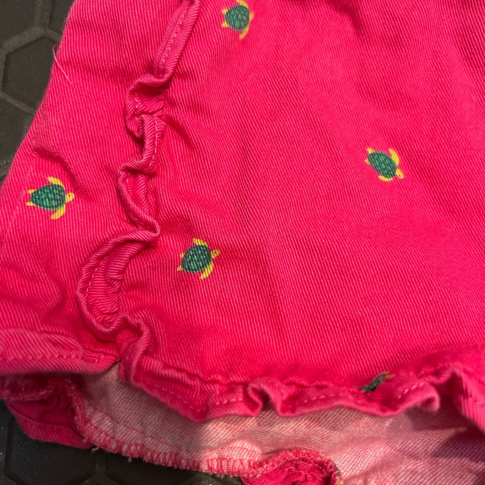 Ralph Lauren 3 month baby girl pink overalls with turtles - Picture 2 of 4